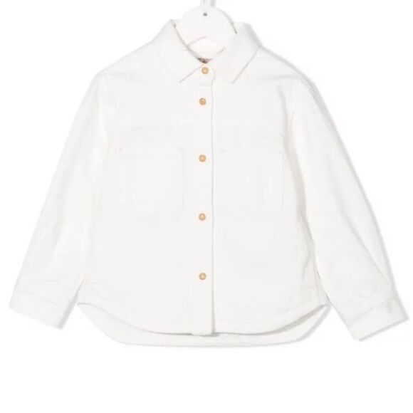 Scotch & Soda Snap Button Shirt Jacket White Beach Size 16 - Picture 1 of 9